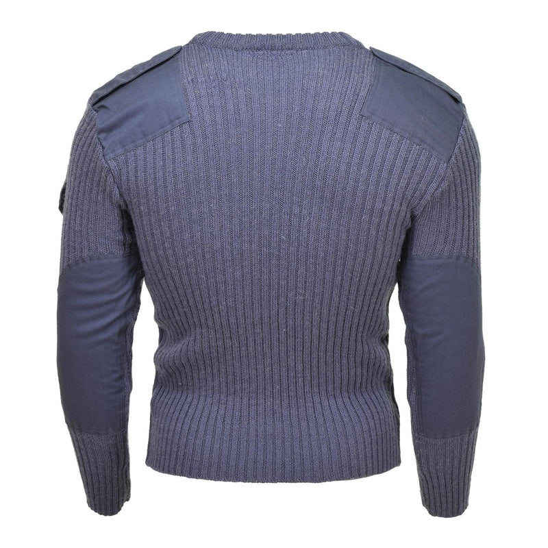 Original britische Armee Pullover Commando Jumper blau grau Pullover Wolle