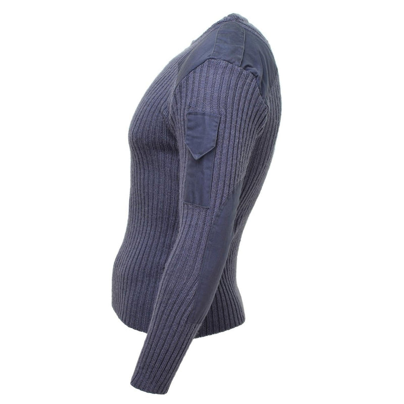Original britische Armee Pullover Commando Jumper blau grau Pullover Wolle