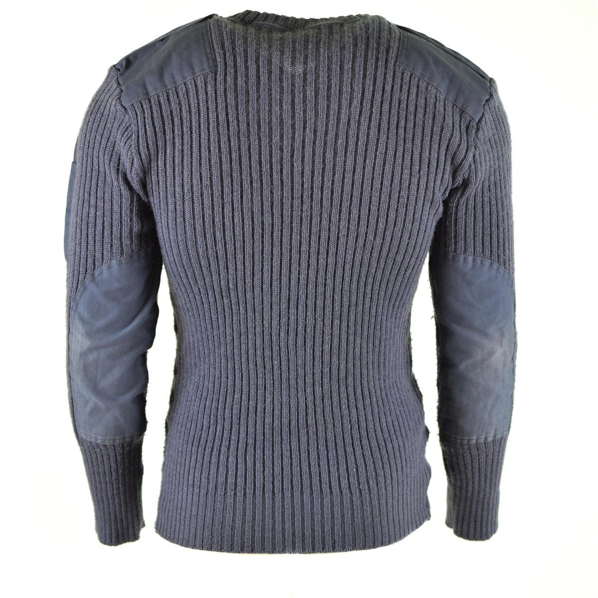 Original britische Armee Pullover Commando Jumper blau grau Pullover Wolle V-Ausschnitt