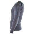 Original britische Armee Pullover Commando Jumper blau grau Pullover Wolle V-Ausschnitt