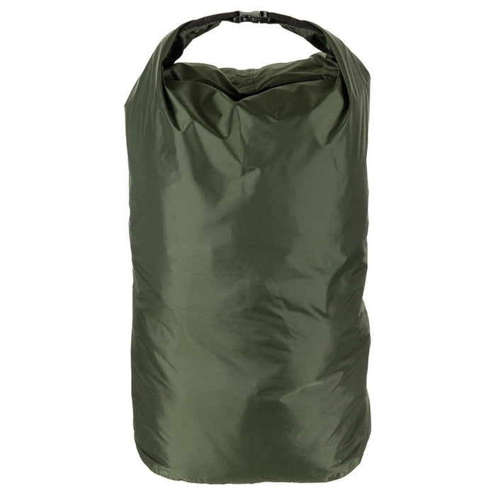 Original britischer Militär-Trockenbeutel, 22 l, oliv, wasserdicht, versiegelte Nähte, Rolltop, NEU – GoMilitar