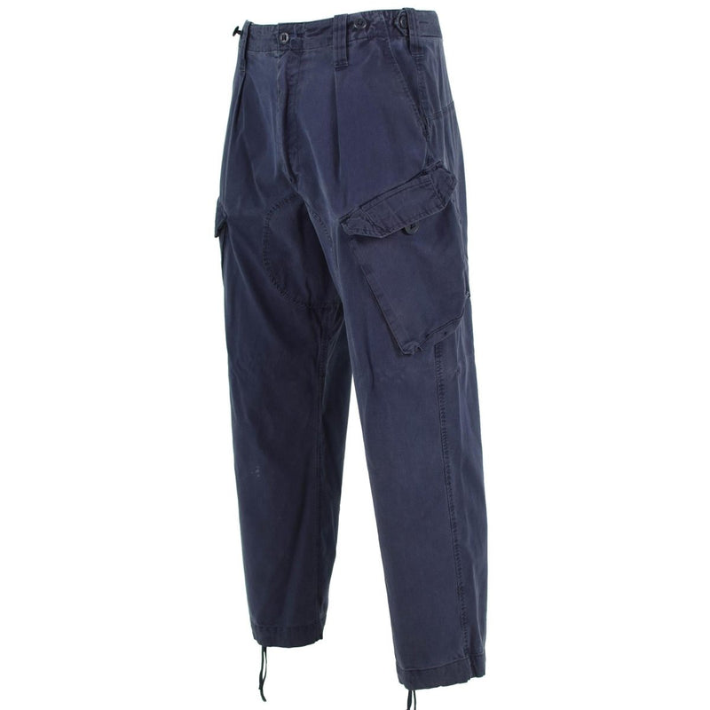 Original British Military Cargo Pants Royal Navy Work Trousers Blue Color - GoMilitar
