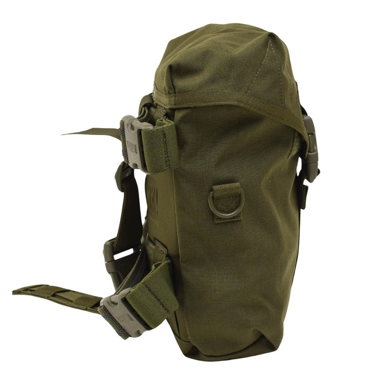 Original British Military drop down leg pouch olive army adjustable straps nylon - GoMilitar