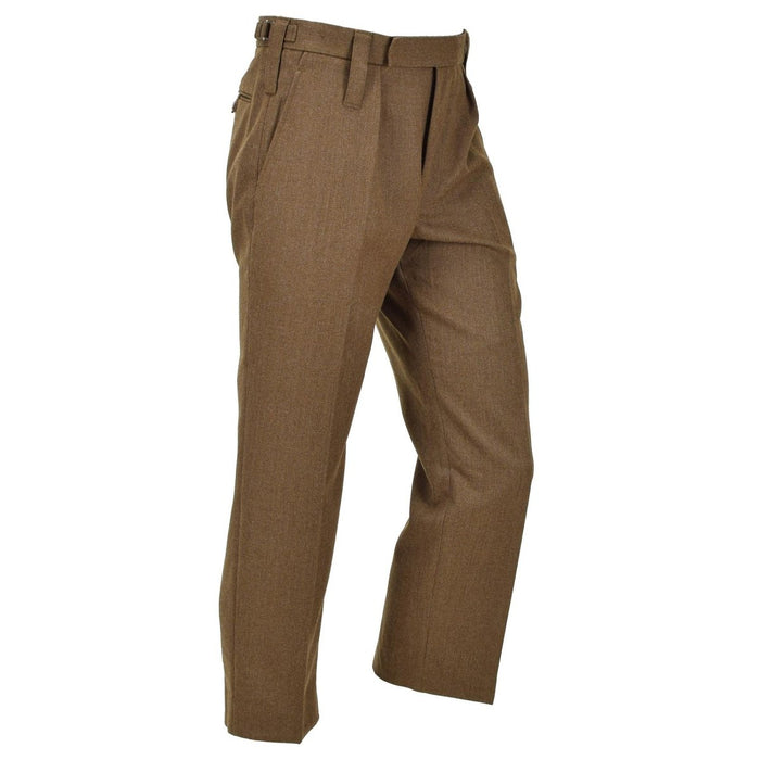 Originale formelle britische Militärhose aus Wolle, Uniformhose, Braun – GoMilitar
