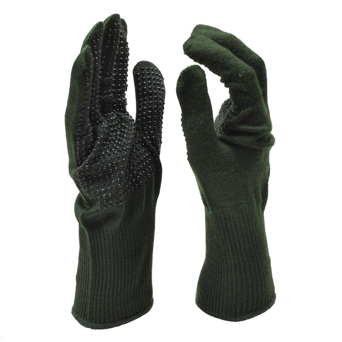 Original Britische Militärhandschuhe rutschfeste Handflächen Nomex Aramidfaser grün NEU
