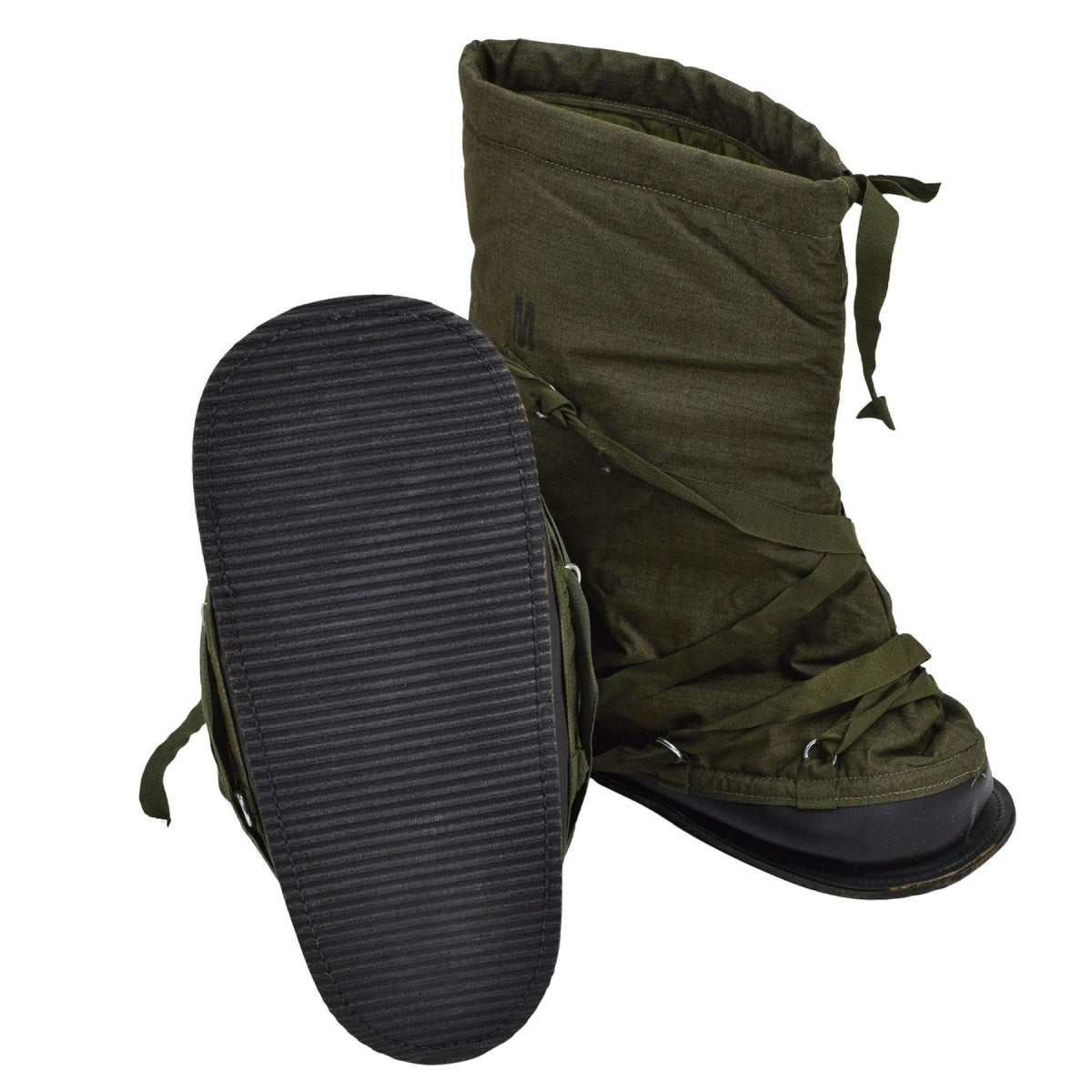 Original britische Militär-Thermo-Überschuhe, wasserabweisende, rutschfeste Sohle, Olivgrün
