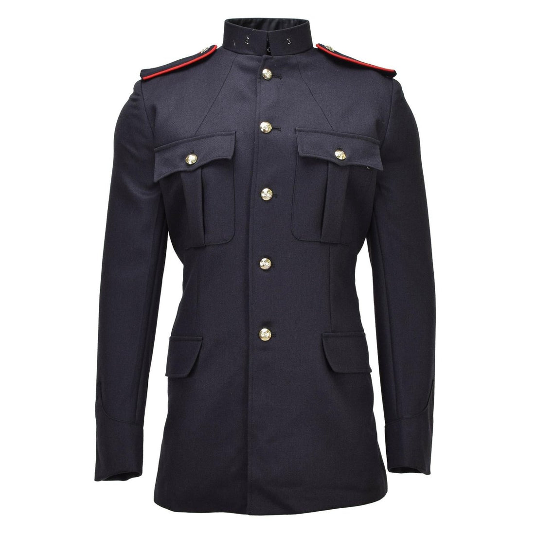 Original britische Militärtunika, formelle Jacke, Wolle, Metallknöpfe, Schwarz