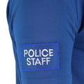 Original britisches Polizei-T-Shirt, blaues, atmungsaktives Material, Frontreißverschluss, Schutzhemd