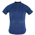 Original britisches Polizei-T-Shirt, blaues, atmungsaktives Material, Frontreißverschluss, Schutzhemd