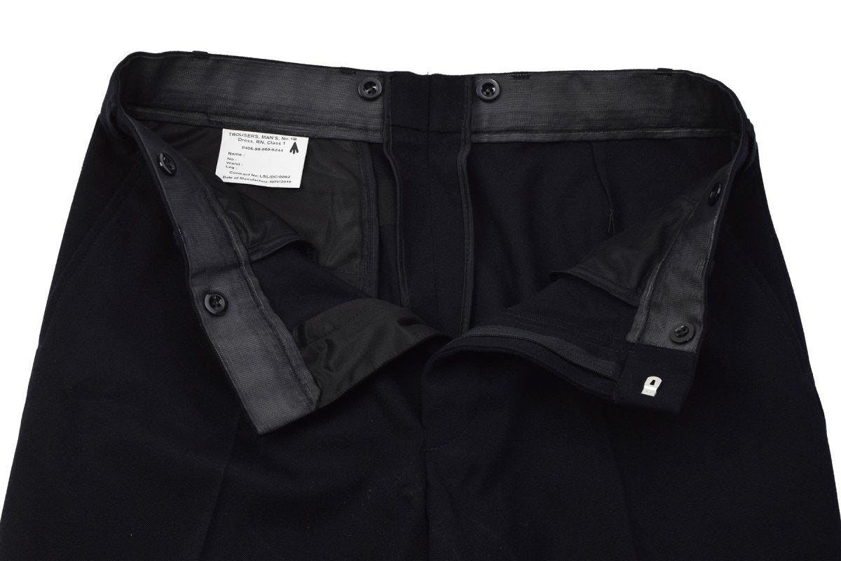 Original britische Royal Navy Nr. 1B Wollanzughose für Herren, formelles Schwarz