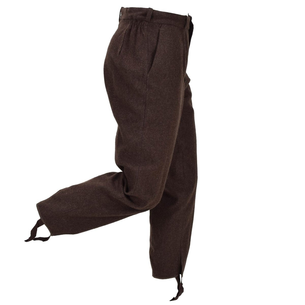 Originale Wolluniformhose der bulgarischen Armee, unbenutzt, Überschuss, dunkelbraun