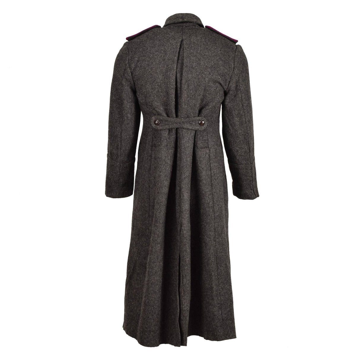 Original bulgarischer Militärmantel, grauer Wollmantel, schwerer Wintermantel, langer Shinel