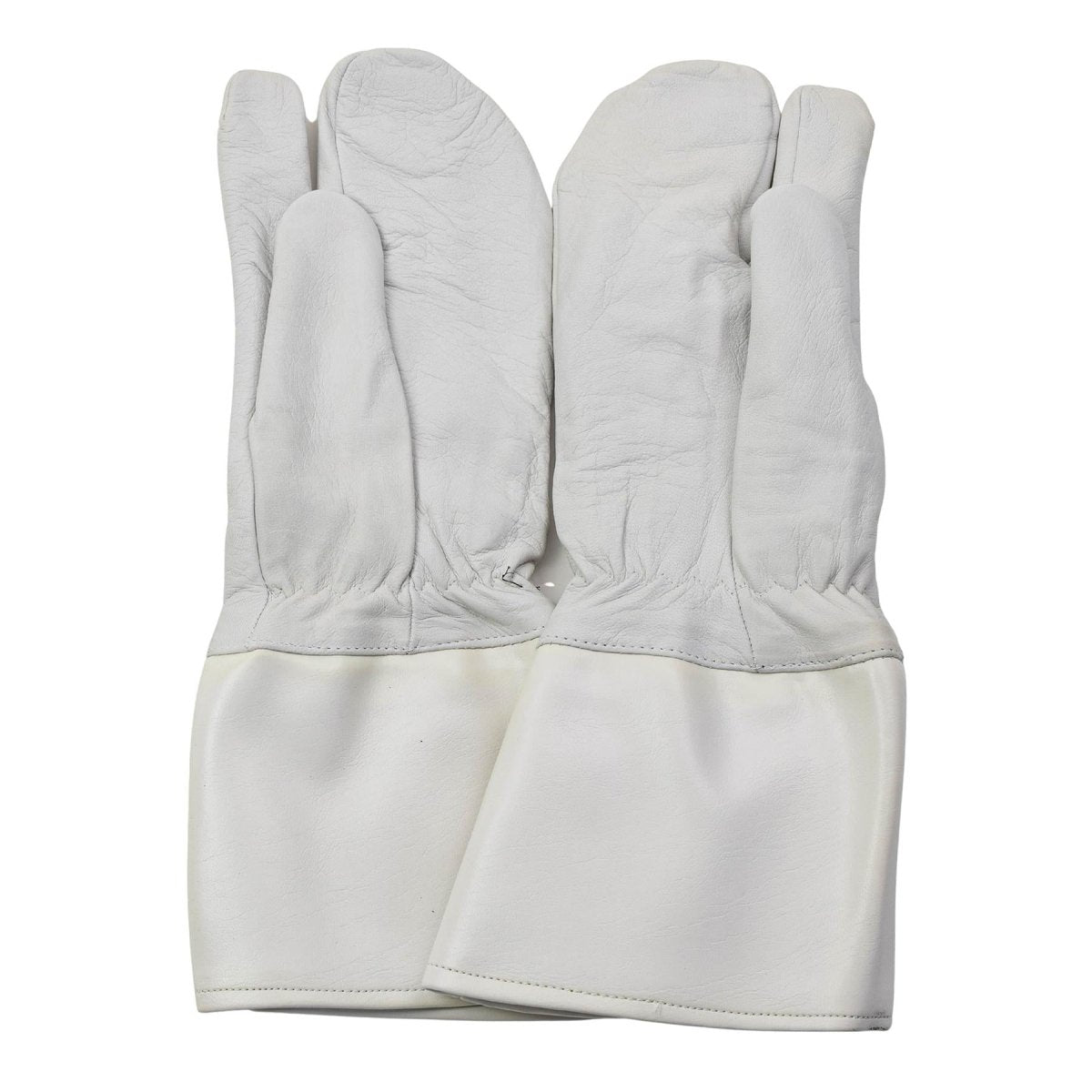 Original Bundeswehr-Militär-Fäustlinge, gefüttert, 3-Finger-Design, für kaltes Wetter, Weiß