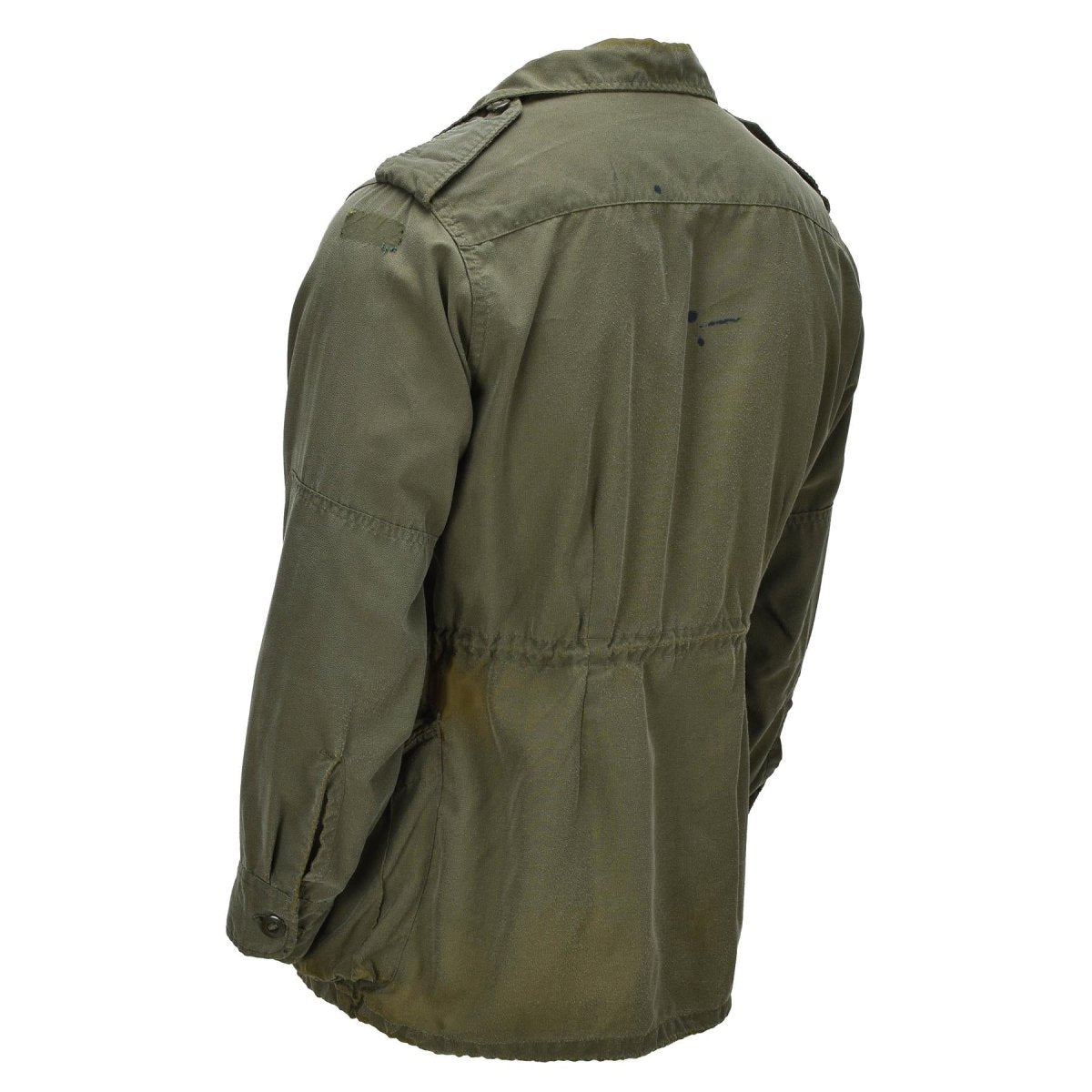 Original kanadische Armee-Feldjacke aus Baumwoll-Militärüberschuss in Olivgrün