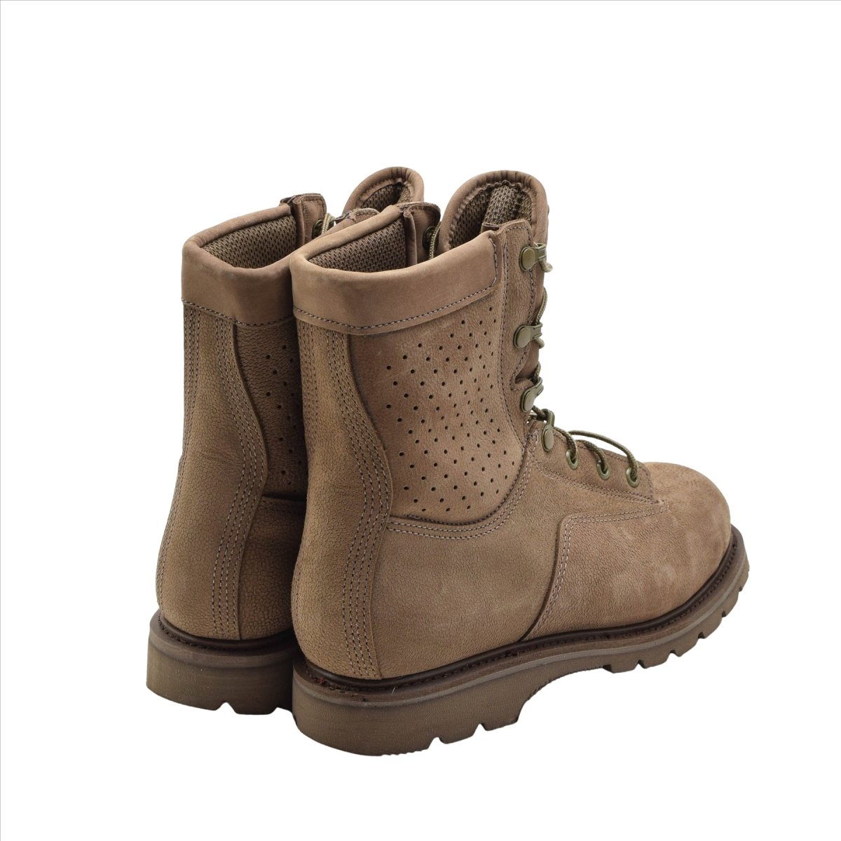 Original kanadische Armee-Kampfstiefel aus Leder, atmungsaktiv, Militär-Surplus-Braun