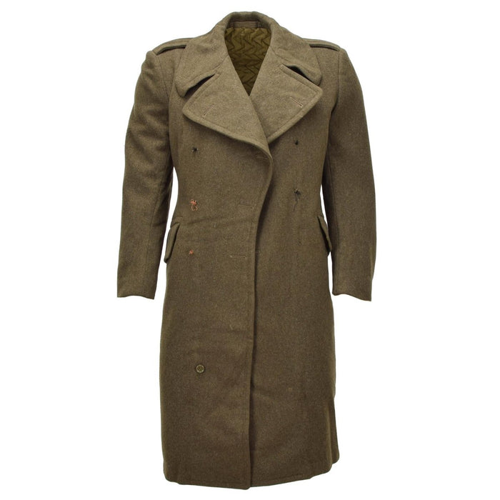Original kanadischer Armee-Wollmantel, Militärüberschuss, Vintage-Olivgrün – GoMilitar