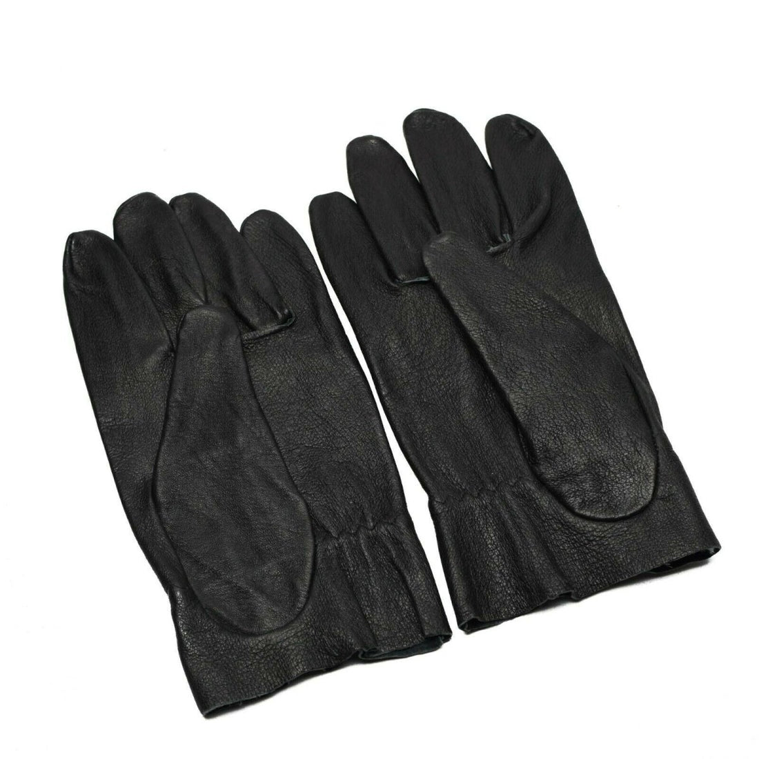 Original tschechische Armee-Kampflederhandschuhe. Echtes schwarzes Leder NEU