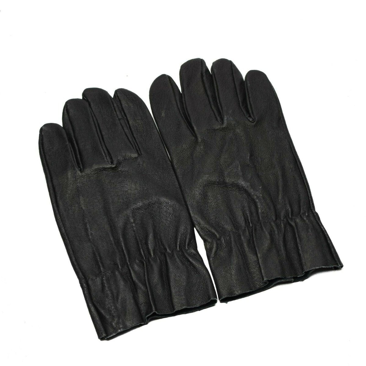 Original tschechische Armee-Kampflederhandschuhe. Echtes schwarzes Leder NEU