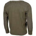 Original tschechischer Armeepullover, olivgrüne Wolle, V-Ausschnitt, Militärüberschuss, NEU