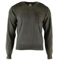 Original tschechischer Armeepullover, olivgrüne Wolle, V-Ausschnitt, Militärüberschuss, NEU