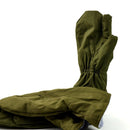 Original Czech army winter mittens with free trigger finger, fleece lining, and elasticated cuffs in medium size.