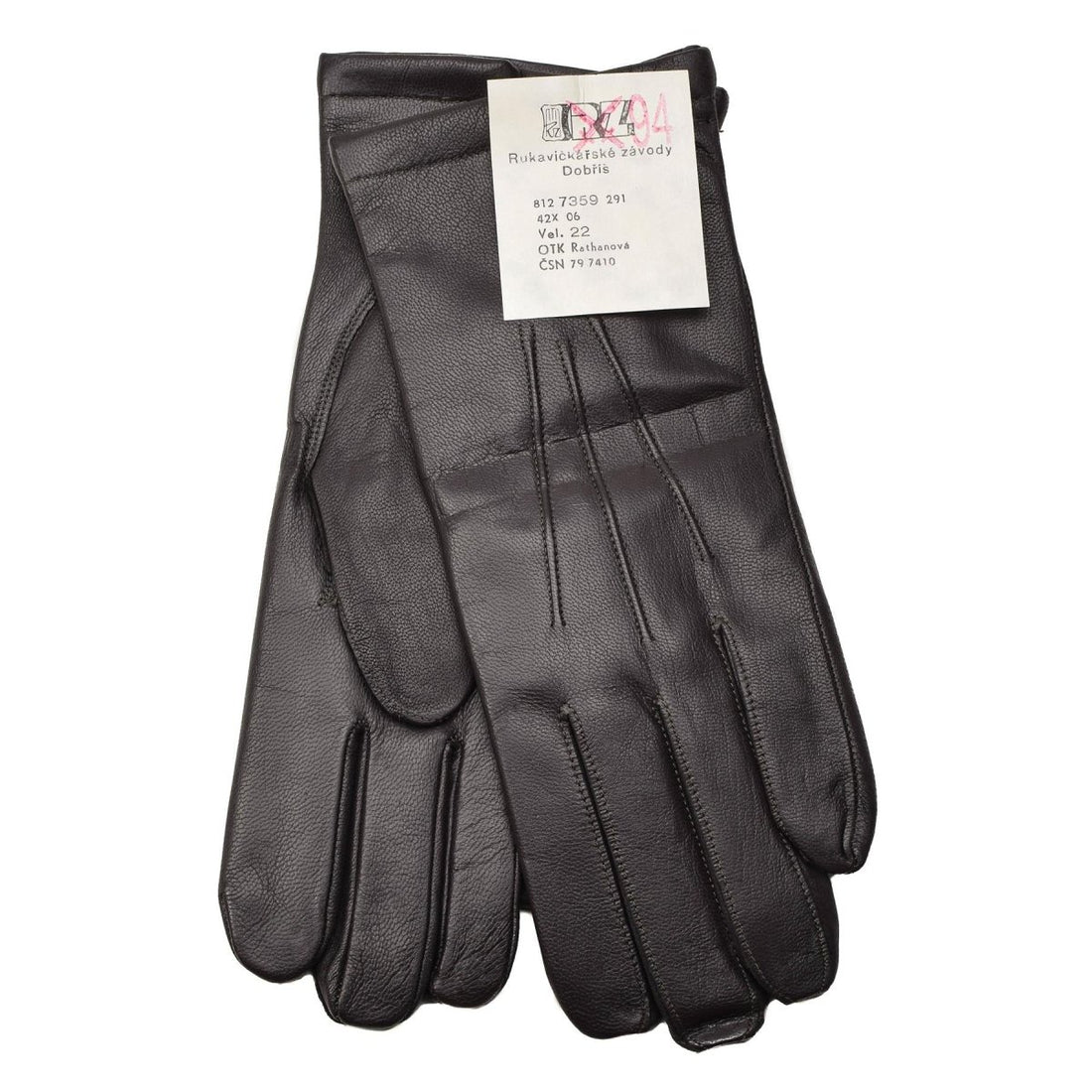Original tschechische Armee Winter warme kalte braune Lederhandschuhe lässig eng anliegend NEU