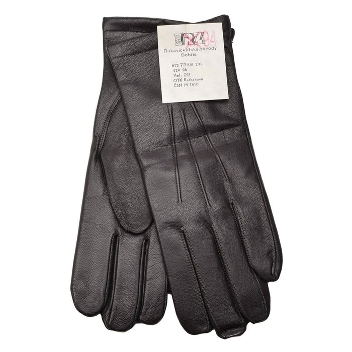 Original tschechische Armee winterwarme kalte braune Lederhandschuhe lässig eng anliegend NEU – GoMilitar