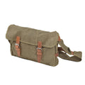 Original tschechische Militär-Umhängetasche Canvas Utility Bag Lederriemen Vintage