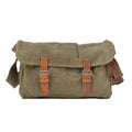 Original tschechische Militär-Umhängetasche Canvas Utility Bag Lederriemen Vintage