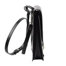 Original Czechoslovakian Police Shoulder Bag Documents Artificial Leather Black side view with adjustable strap military surplus gear