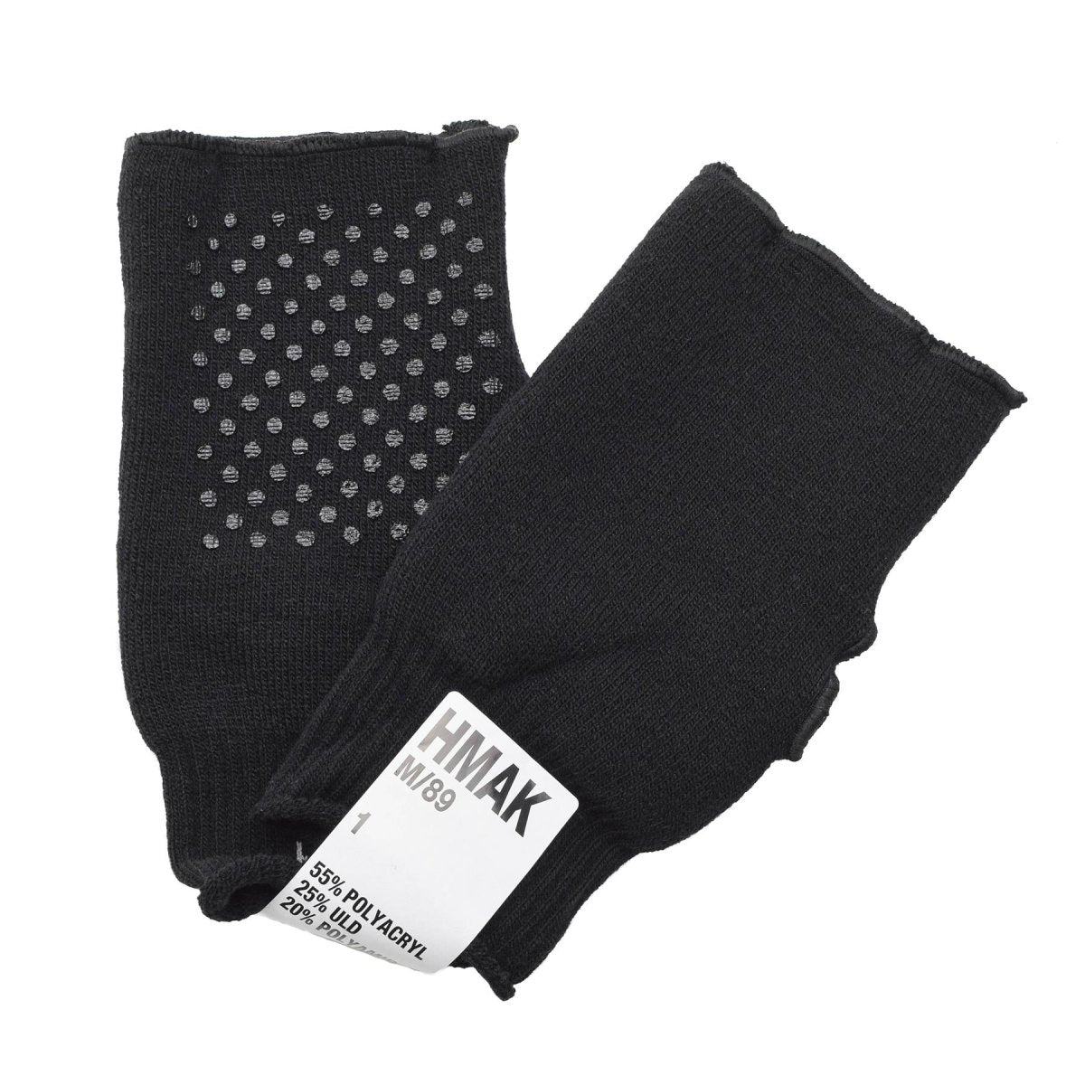 Original dänische Militärhandschuhe schwarz wärmer fingerlos rutschfeste Handfläche Armee NEU