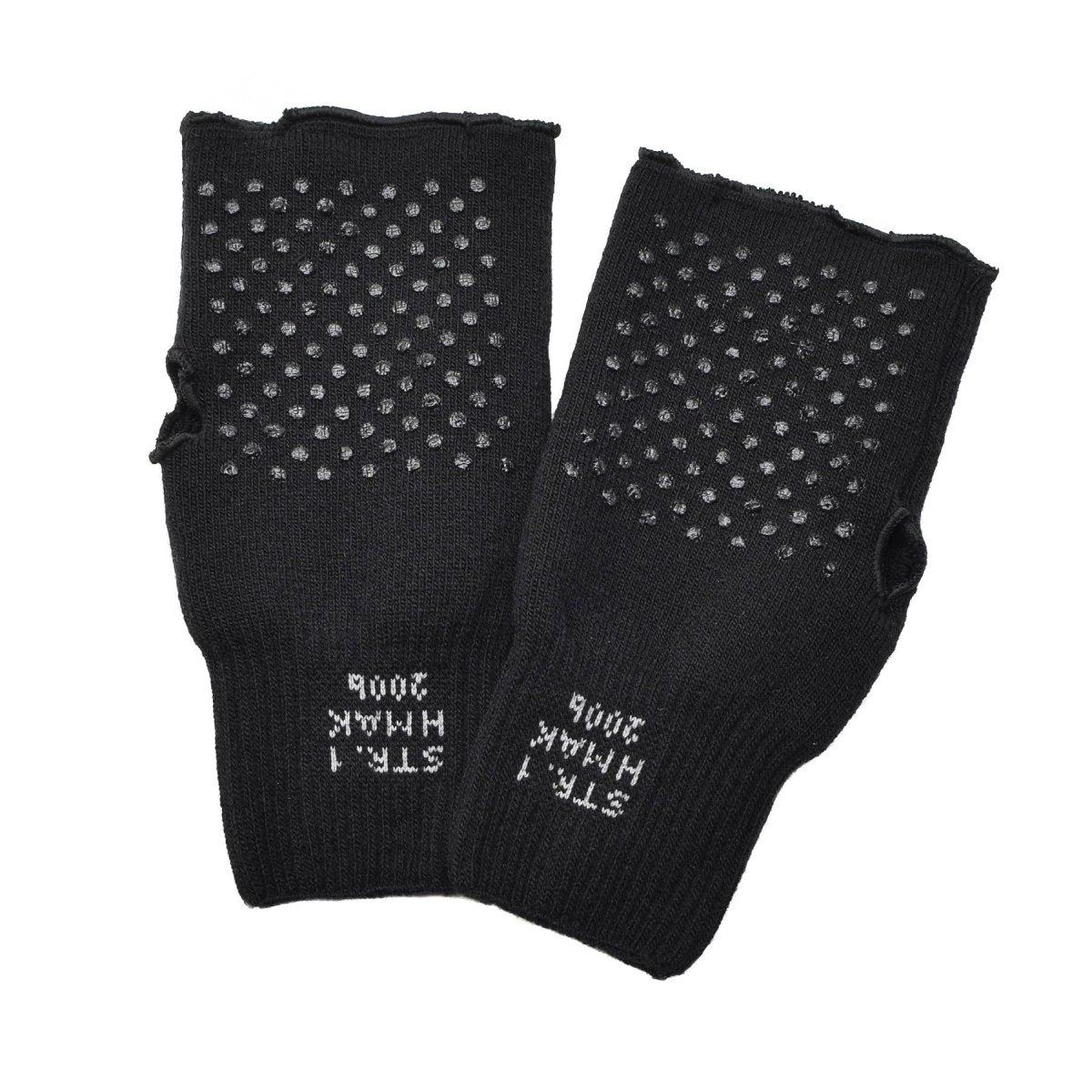 Original dänische Militärhandschuhe schwarz wärmer fingerlos rutschfeste Handfläche Armee NEU