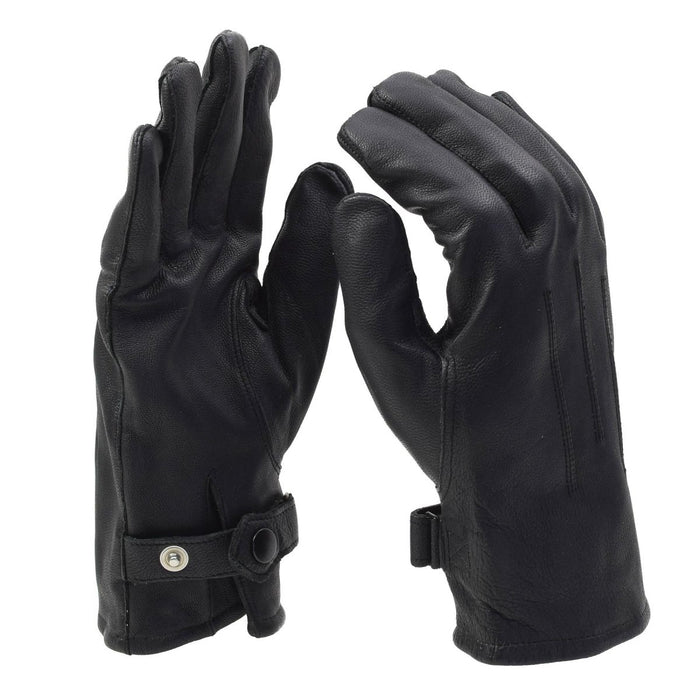 Original niederländische Armee-Leder-Winterhandschuhe, warm gefüttert, für kaltes Wetter, Schwarz – GoMilitar