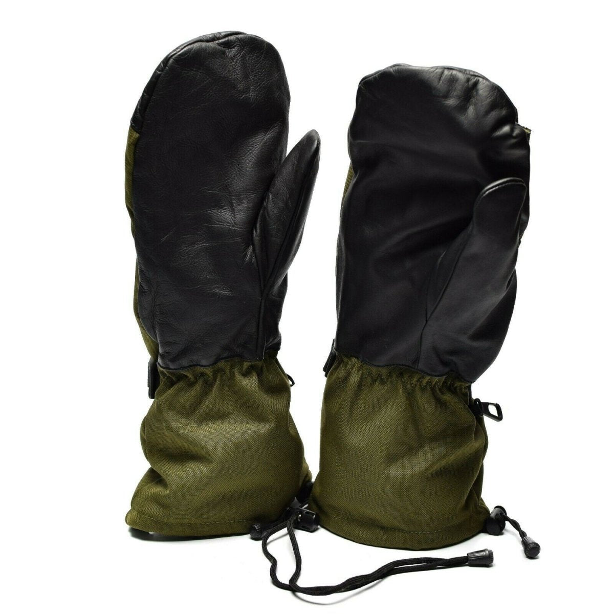 Original olivgrüne Fäustlinge der niederländischen Armee mit Abzugsfinger, Militärausgabe, Gore-Tex-Handschuhe