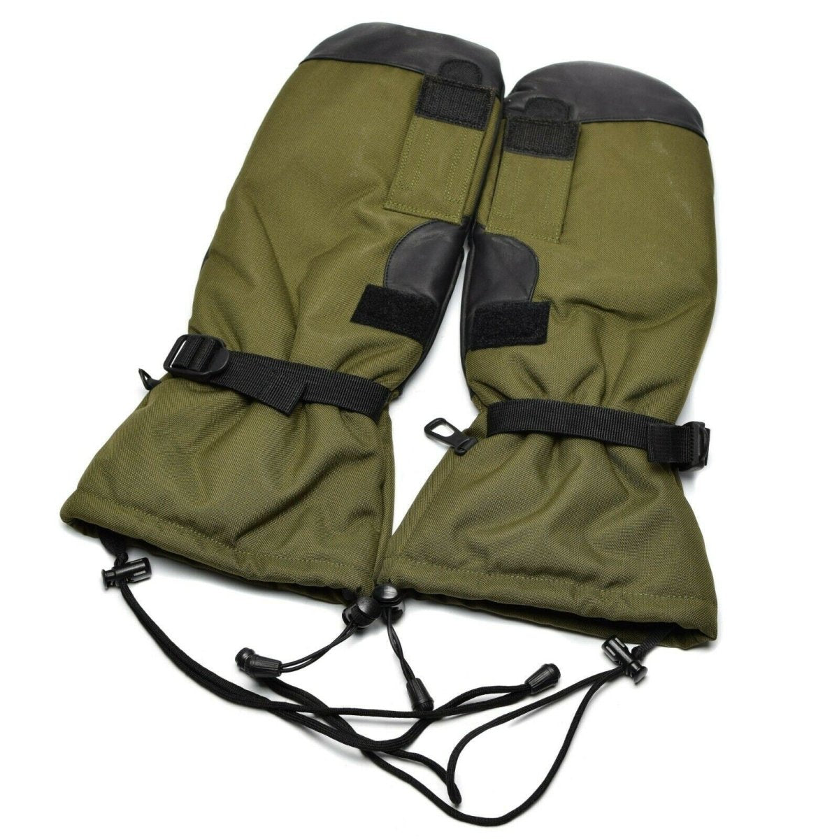 Original olivgrüne Fäustlinge der niederländischen Armee mit Abzugsfinger, Militärausgabe, Gore-Tex-Handschuhe