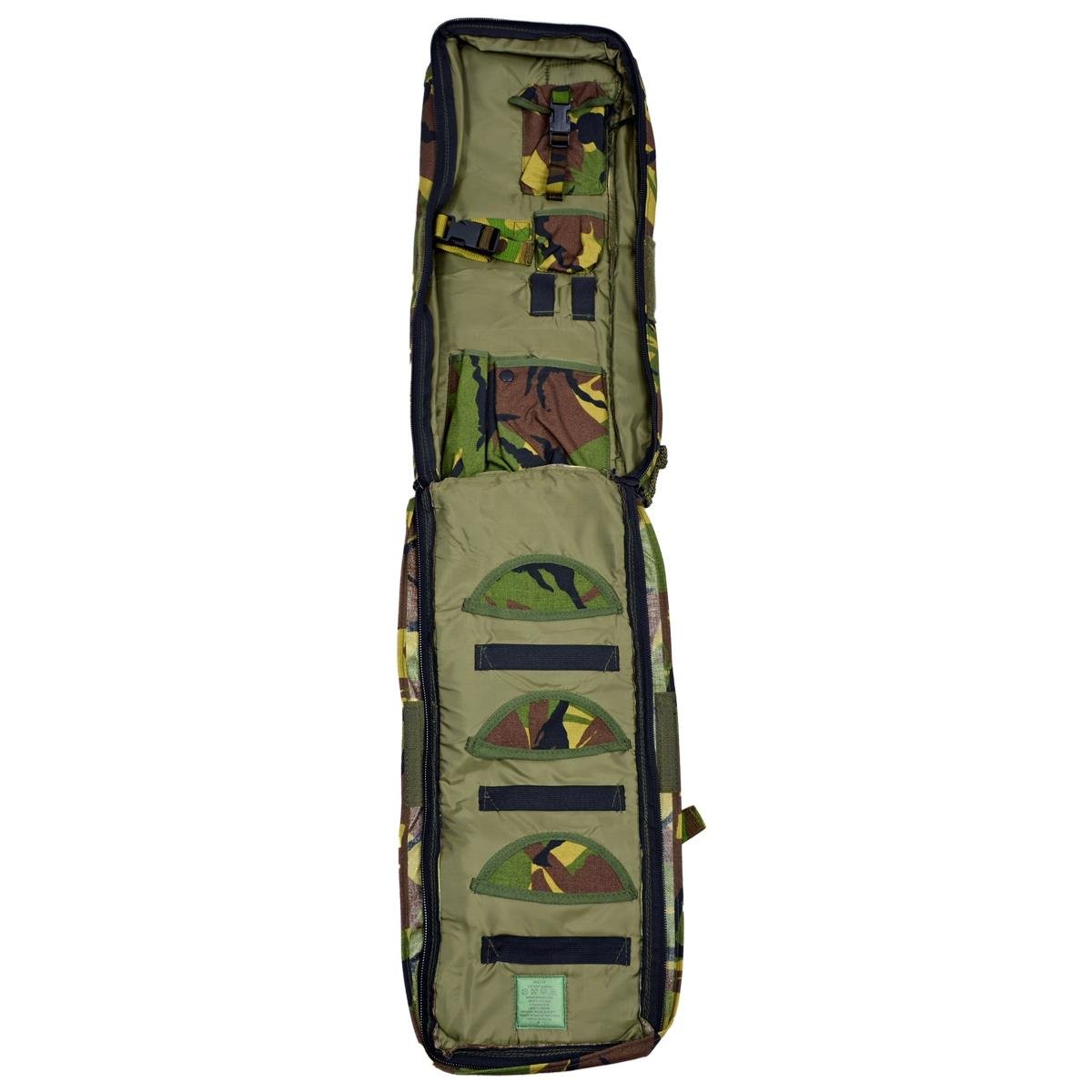 Original niederländische Armee-Umhängetasche, gepolstert, modular, langer Ausrüstungsträger, DPM-Camouflage