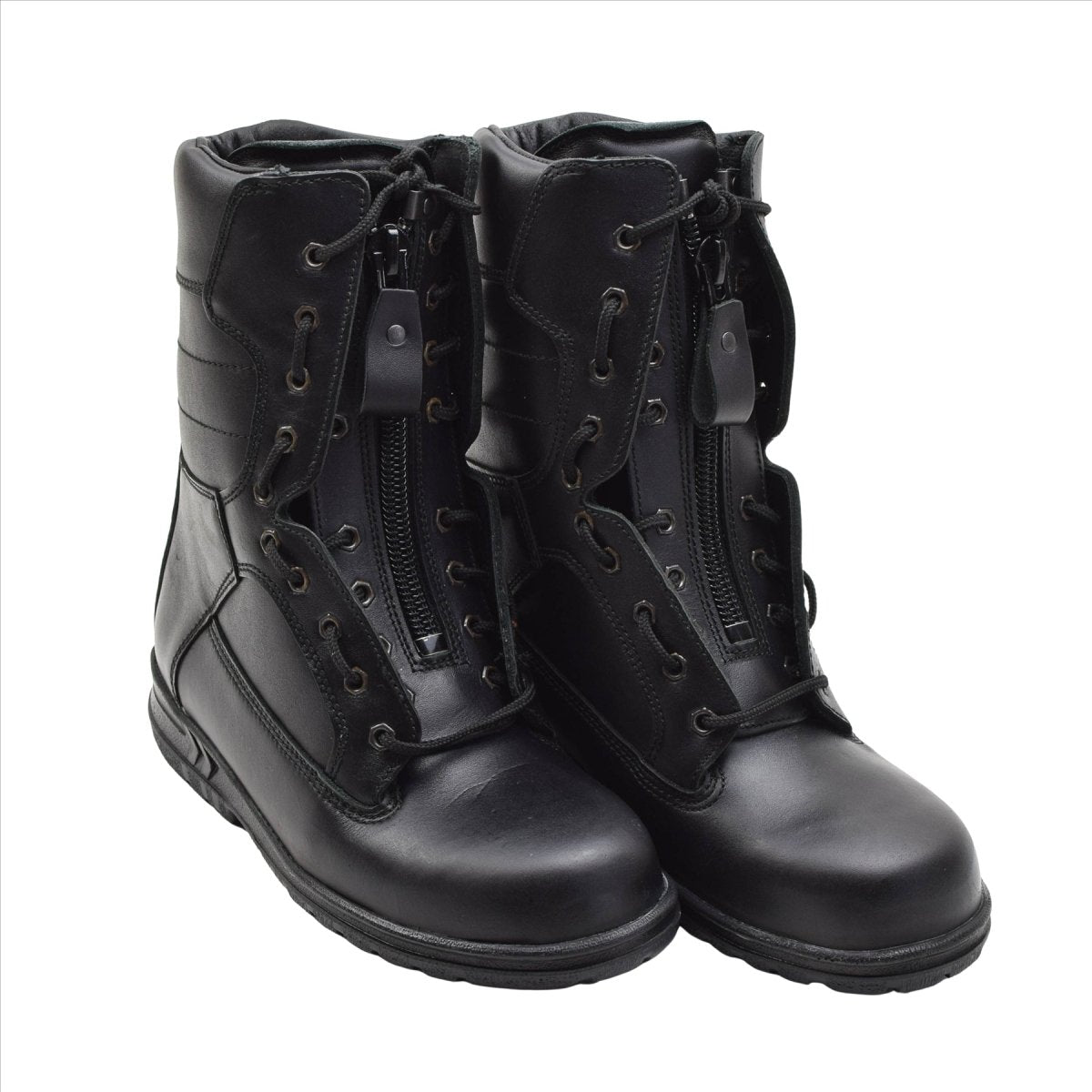 Originale Pilotenstiefel der niederländischen Militärluftwaffe, echtes Leder, taktisch, Schwarz