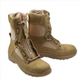 Originale Pilotenstiefel der niederländischen Militärluftwaffe aus echtem Leder, taktische Wüste