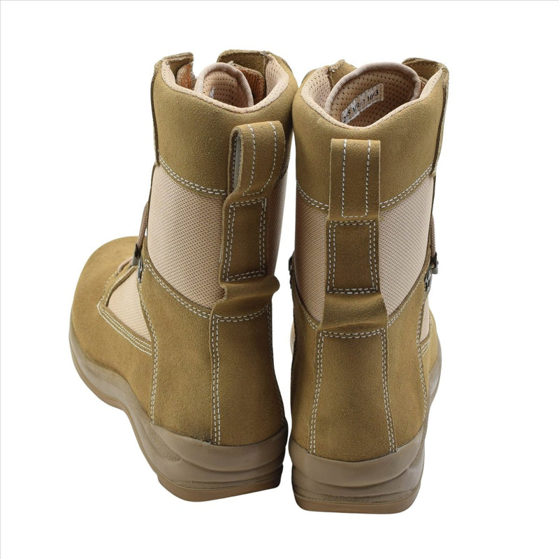 Original Dutch Military Air Force Pilot Boots Genuine Leather Tactical Desert - GoMilitar