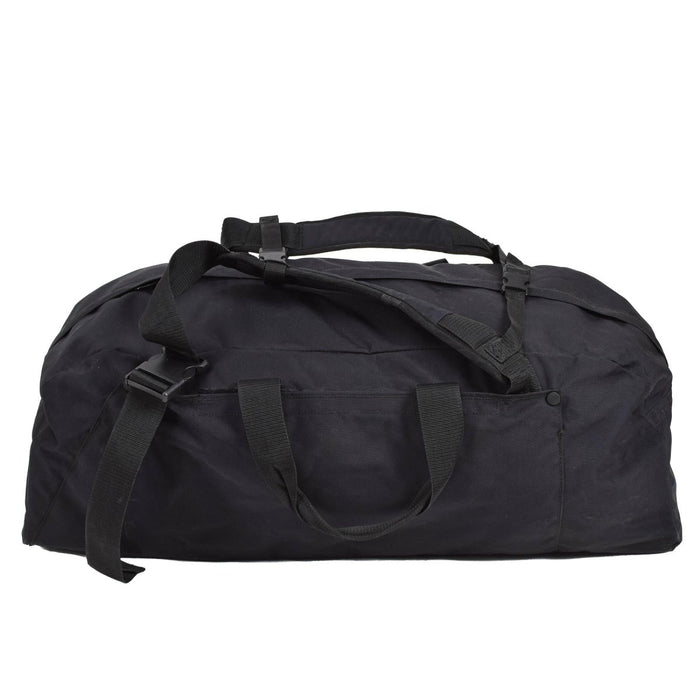 Schwarze Original Dutch Military-Reisetasche mit verstellbaren Schultergurten und robustem Design für Reisen und Sport