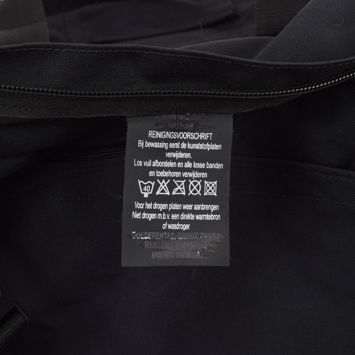 Original niederländische Militär-Reisetasche, Sporttasche, Reiserucksack, schwarz