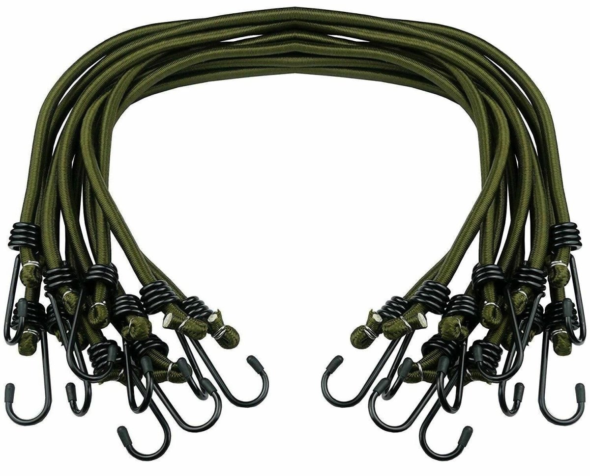 Original niederländische Militär-Elastikschnüre, 3er-Pack, Outdoor-Camping-Ausrüstung, oliv