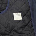 Original niederländische Militärausgabe Herren Regenmantel gesteppter Innen-Trenchcoat einfarbig blau
