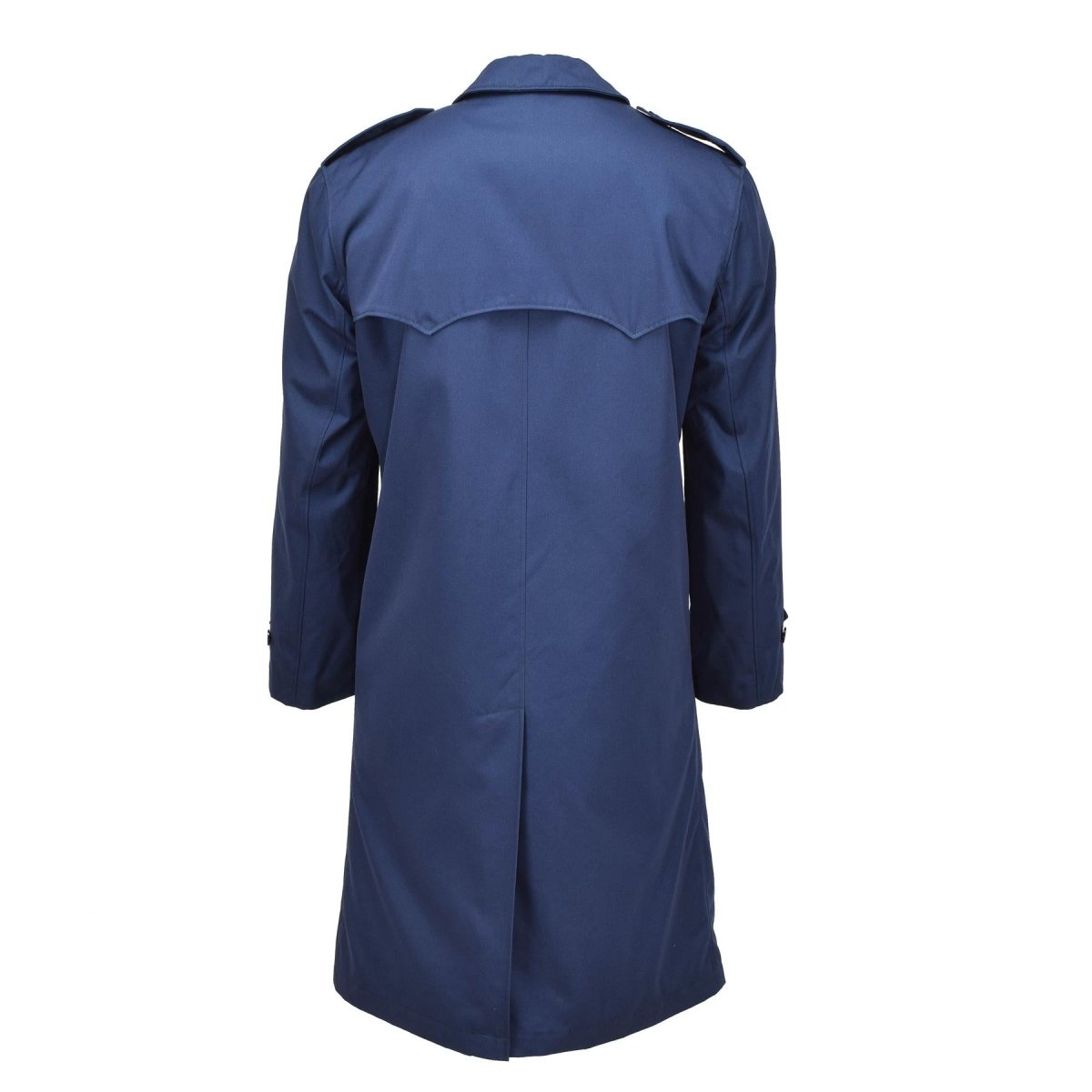 Original niederländische Militärausgabe Herren Regenmantel gesteppter Innen-Trenchcoat einfarbig blau