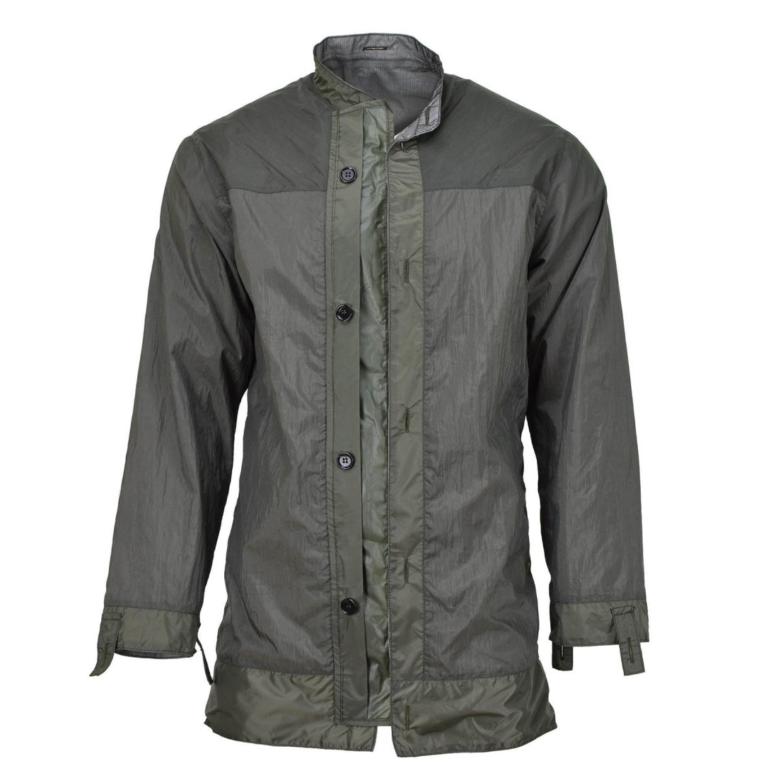 Original niederländische Militär-Innenjacke, wasserdicht, versiegelte Nähte, Kampfjacke, Olivgrün