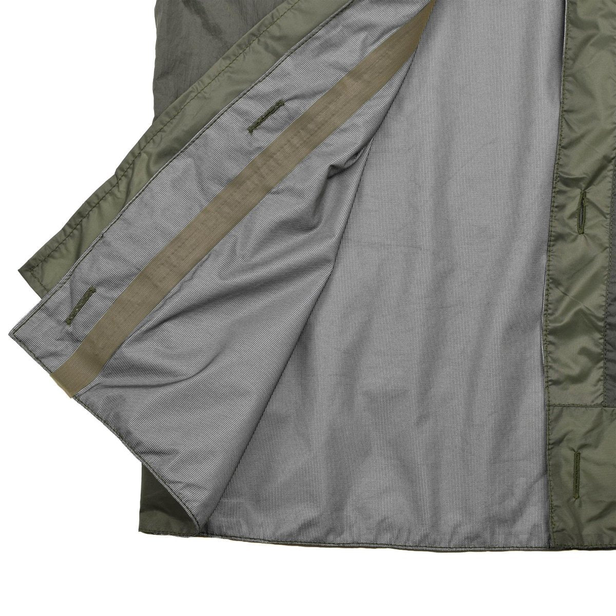 Original niederländische Militär-Innenjacke, wasserdicht, versiegelte Nähte, Kampfjacke, Olivgrün