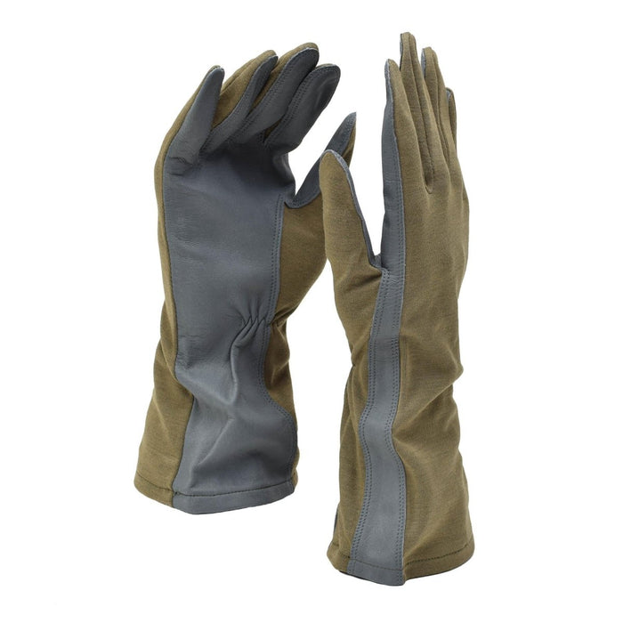 Original holländische Militär-Olivenhandschuhe aus Leder, hitzebeständig, Aramid-Wärmer, NEU – GoMilitar