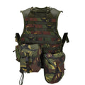 Original niederländische Militär-Ops-Weste, Utility-Taschen, verstellbar, DPM Woodland Camo