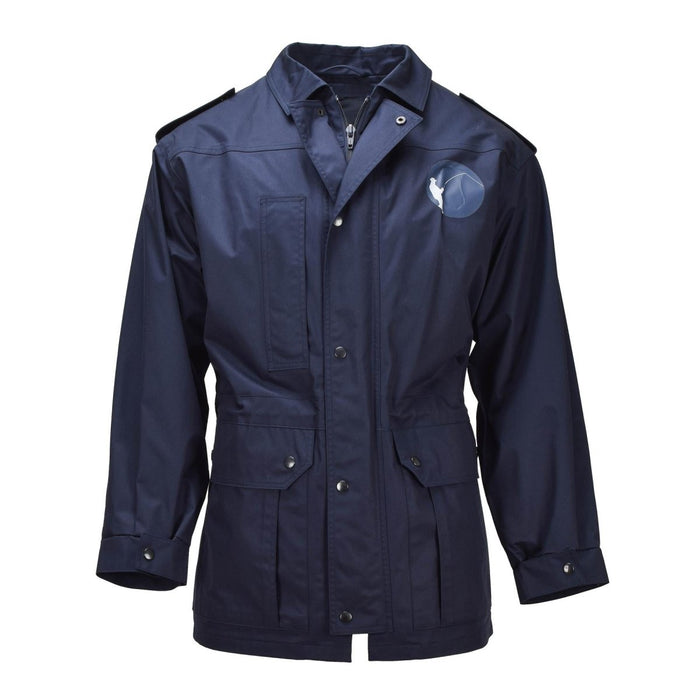 Original niederländischer Militärparka mit Umlegekragen, Fischer-Logo, Armeejacke, Blau – GoMilitar