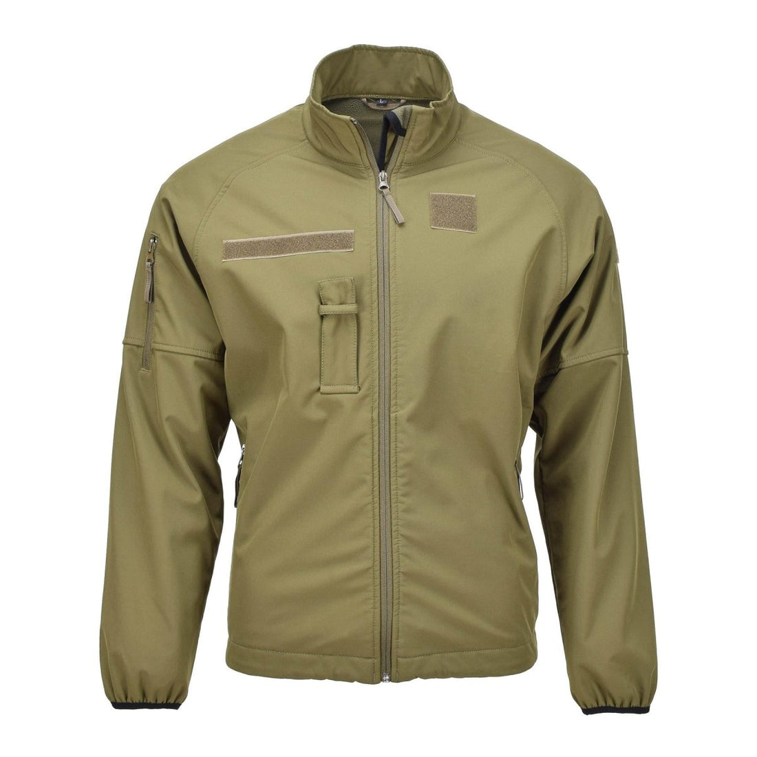 Original holländische Militär Softshelljacke mit Reißverschlusstaschen und belüfteten Achseln, oliv